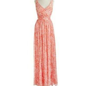 J. Crew Heidi Dress Watercolor Sweet Guava Size 16